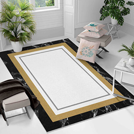 Kaymaz Taban Yıkanabilir Halı – Mutfak, Salon, Yatak Odası için Modern Dijital Baskı Halı (SLNHAL161)