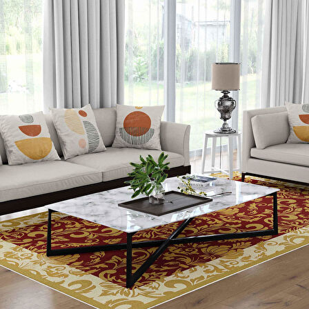 Kaymaz Taban Yıkanabilir Halı – Mutfak, Salon, Yatak Odası için Modern Dijital Baskı Halı (SLNHAL162)