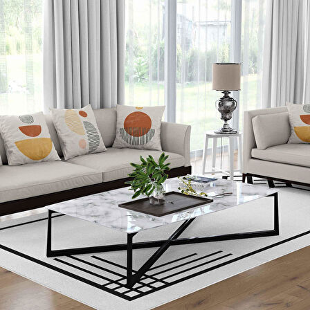 Kaymaz Taban Yıkanabilir Halı – Mutfak, Salon, Yatak Odası için Modern Dijital Baskı Halı (SLNHAL168)