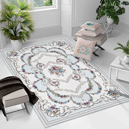 Kaymaz Taban Yıkanabilir Halı – Mutfak, Salon, Yatak Odası için Modern Dijital Baskı Halı