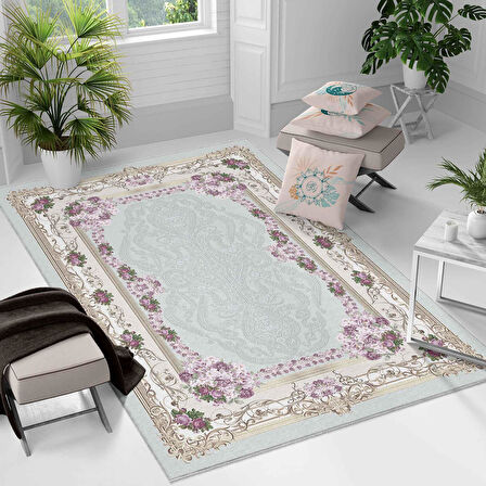 Kaymaz Taban Yıkanabilir Halı – Mutfak, Salon, Yatak Odası için Modern Dijital Baskı Halı