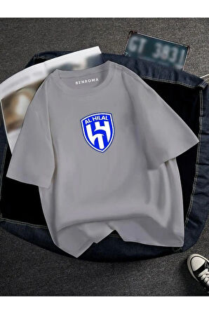 OVERSIZE AL HILAL BASKILI UNISEX TİSORT  BASKILI