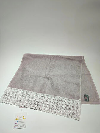 EFLATUN KADİFE BEYAZ GÜPÜRLÜ YÜZ HAVLUSU