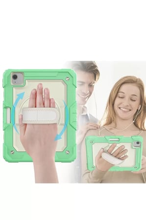 Newface Apple iPad Pro 11 (2020) Kılıf Strap New Tablet Kapak - Yeşil