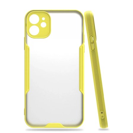 Newface Apple iPhone 11 Kılıf Platin Silikon - Sarı