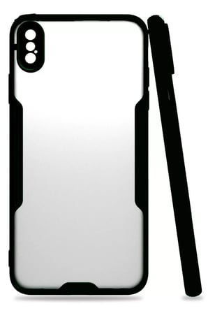 Newface Apple iPhone XS Max Kılıf Platin Silikon - Siyah