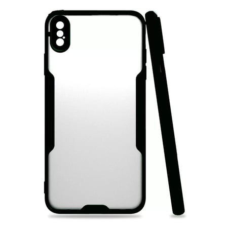 Newface Apple iPhone XS Max Kılıf Platin Silikon - Siyah