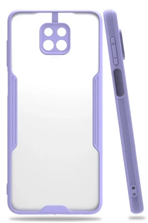 Newface Xiaomi Redmi Note 9S Kılıf Platin Silikon - Lila