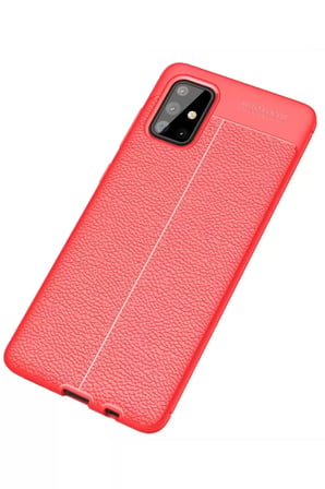 Newface Samsung Galaxy A71 Kılıf Auto Focus Kapak - Kırmızı