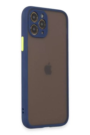 Newface Apple iPhone 11 Pro Kılıf Montreal Silikon Kapak - Lacivert