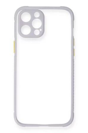 Newface Apple iPhone 12 Kılıf Miami Şeffaf Silikon - Lila