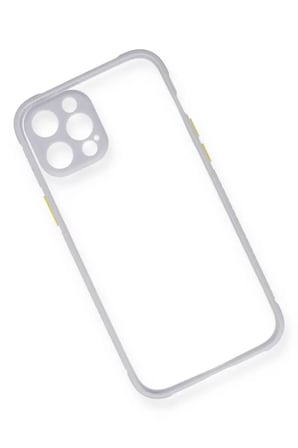 Newface Apple iPhone 12 Kılıf Miami Şeffaf Silikon - Lila