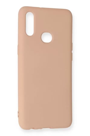 Newface Samsung Galaxy A10S Kılıf Nano içi Kadife Silikon - Pudra