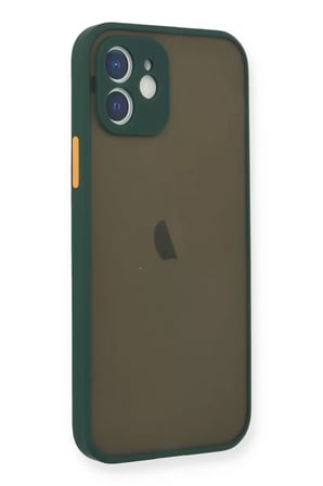 Newface Apple iPhone 12 Mini Kılıf Montreal Silikon Kapak - Yeşil