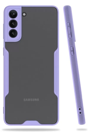 Newface Samsung Galaxy S21 Plus Kılıf Platin Silikon - Lila