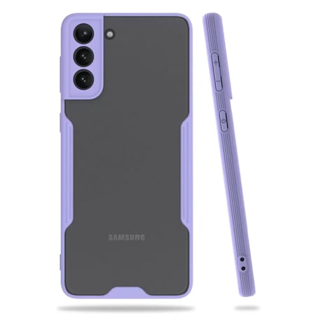 Newface Samsung Galaxy S21 Plus Kılıf Platin Silikon - Lila
