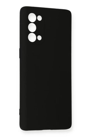 Newface Oppo Reno 5 Pro Kılıf Nano içi Kadife Silikon - Siyah