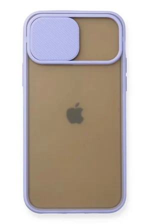 Newface Apple iPhone 11 Pro Kılıf Palm Buzlu Kamera Sürgülü Silikon - Lila