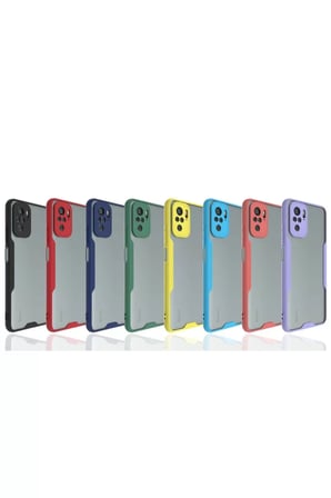 Newface Xiaomi Redmi Note 10 Kılıf Platin Silikon - Kırmızı