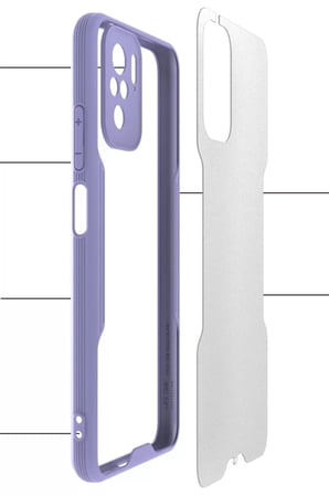 Newface Xiaomi Redmi Note 10 Kılıf Platin Silikon - Kırmızı