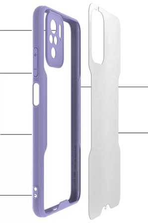Newface Xiaomi Redmi Note 10 Kılıf Platin Silikon - Mavi