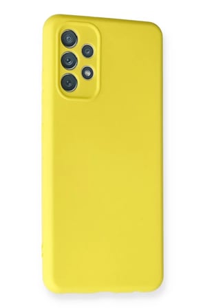 Newface Samsung Galaxy A32 Kılıf Nano içi Kadife Silikon - Sarı