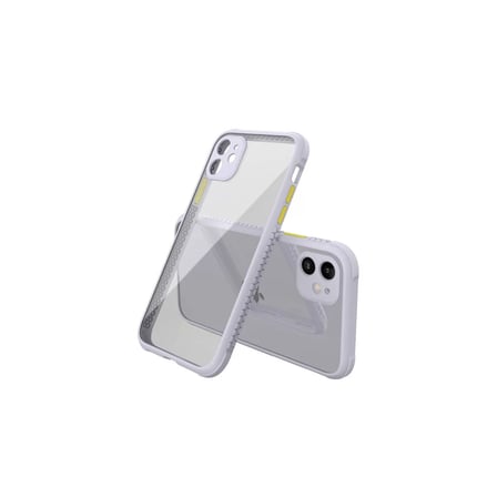 Newface Apple iPhone 12 Mini Kılıf Miami Şeffaf Silikon - Lila