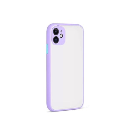 Newface Apple iPhone 12 Kılıf Montreal Silikon Kapak - Mor