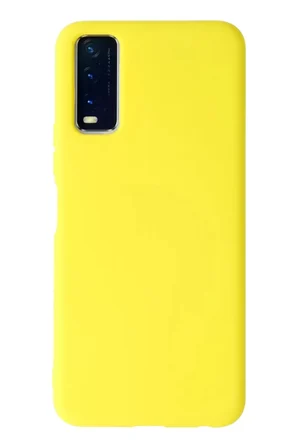 Newface Vivo Y11S Kılıf Nano içi Kadife Silikon - Sarı