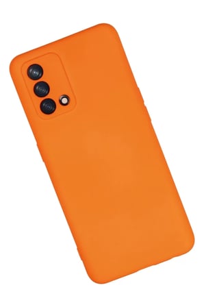 Newface Oppo A74 4G Kılıf Nano içi Kadife Silikon - Turuncu