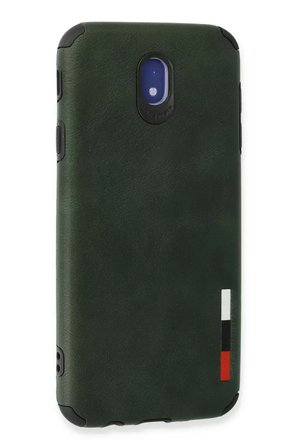 Newface Samsung Galaxy J7 Pro / J730 Kılıf Loop Deri Silikon - Yeşil