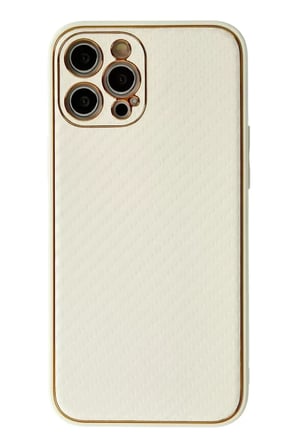 Newface Apple iPhone 12 Pro Kılıf Coco Karbon Silikon - Beyaz