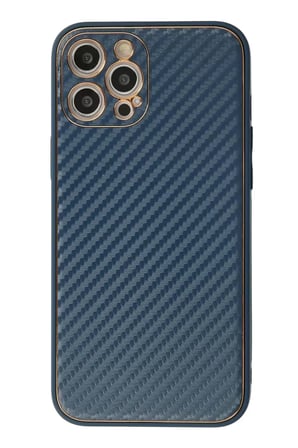 Newface Apple iPhone 12 Pro Max Kılıf Coco Karbon Silikon - Mavi
