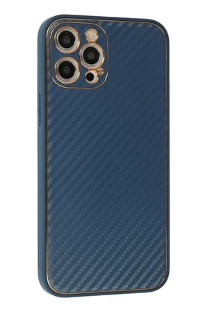 Newface Apple iPhone 12 Pro Max Kılıf Coco Karbon Silikon - Mavi