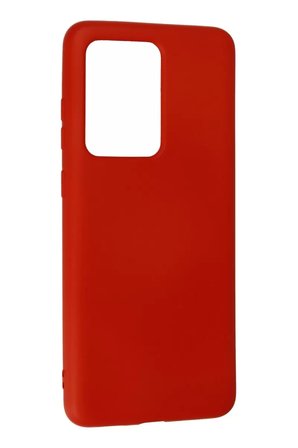 Newface Samsung Galaxy S20 Ultra Kılıf Nano içi Kadife Silikon - Kırmızı