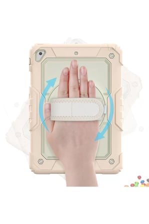 Newface Apple iPad 5 Air 9.7 Kılıf Strap New Tablet Kapak - Pembe