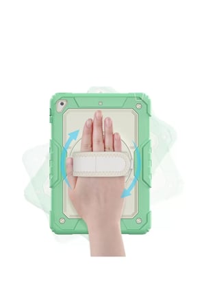 Newface Apple iPad 5 Air 9.7 Kılıf Strap New Tablet Kapak - Yeşil