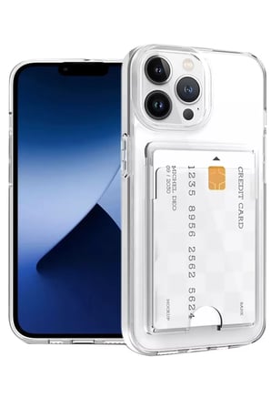 Newface Apple iPhone 13 Pro Kılıf Kart Şeffaf Silikon - Şeffaf