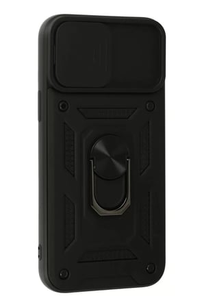 Newface Apple iPhone 13 Pro Kılıf Pars Lens Yüzüklü Silikon - Siyah