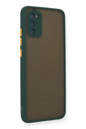 Newface Samsung Galaxy A03S Kılıf Montreal Silikon Kapak - Yeşil