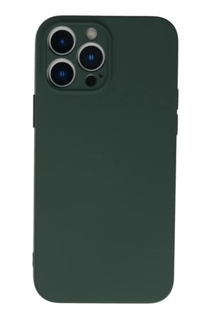 Newface Apple iPhone 13 Pro Kılıf Nano içi Kadife Silikon - Koyu Yeşil