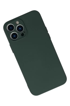 Newface Apple iPhone 13 Pro Kılıf Nano içi Kadife Silikon - Koyu Yeşil