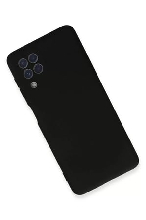 Newface Samsung Galaxy A22 Kılıf Nano içi Kadife Silikon - Siyah