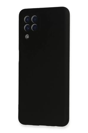 Newface Samsung Galaxy A22 Kılıf Nano içi Kadife Silikon - Siyah
