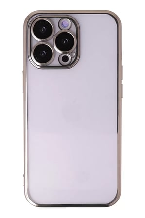 Newface Apple iPhone 13 Pro Kılıf Razer Lensli Silikon - Gold