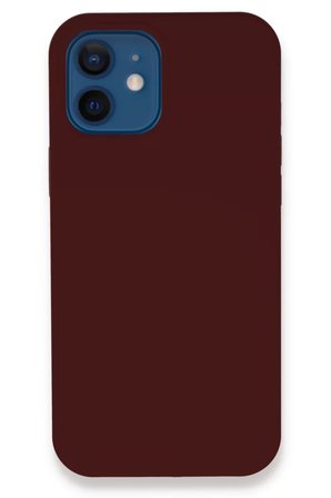 Newface Apple iPhone 12 Kılıf Lansman Legant Silikon - Bordo
