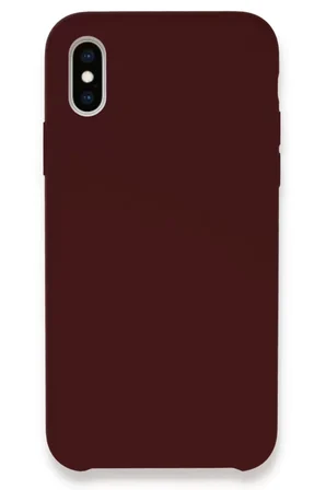 Newface Apple iPhone XS Max Kılıf Lansman Legant Silikon - Bordo