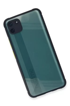 Newface Realme C11 Kılıf Miami Şeffaf Silikon - Lacivert