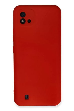 Newface Realme C11 2021 Kılıf Nano içi Kadife Silikon - Kırmızı