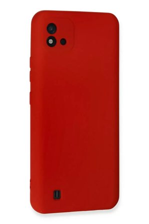 Newface Realme C11 2021 Kılıf Nano içi Kadife Silikon - Kırmızı